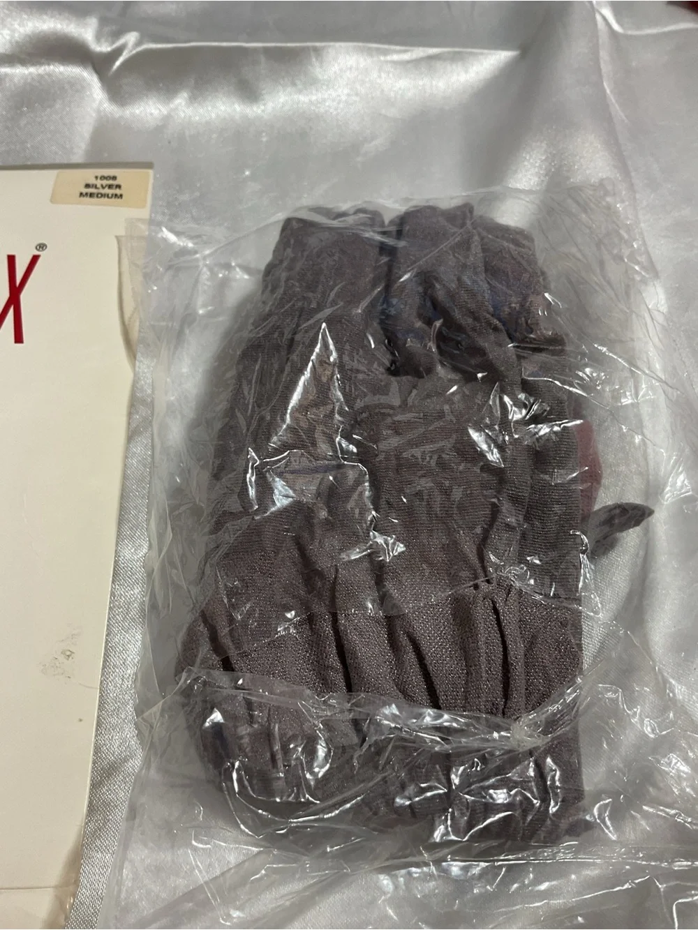 Hot Sox Silver Pantyhose Packaging